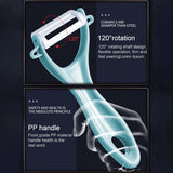 T Shaped Ceramic Skin Peeler with Durable ABS Handle, Random Color Delivery, T Shaped Peel Knife