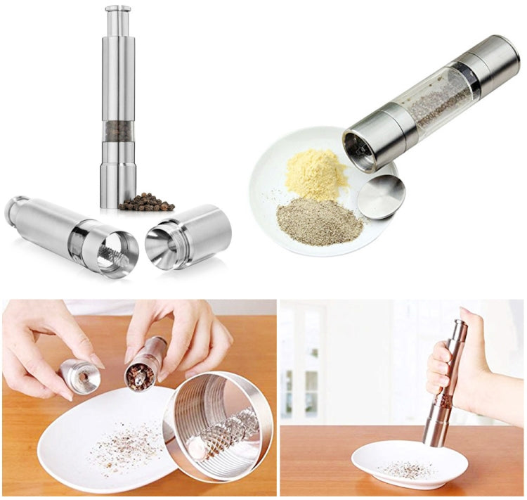304 Stainless Steel Salt and Pepper Grinder / Mill, 15x3cm