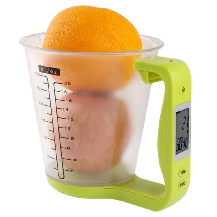 Digital Scale with Measuring Cup / Thermometer, Green Green