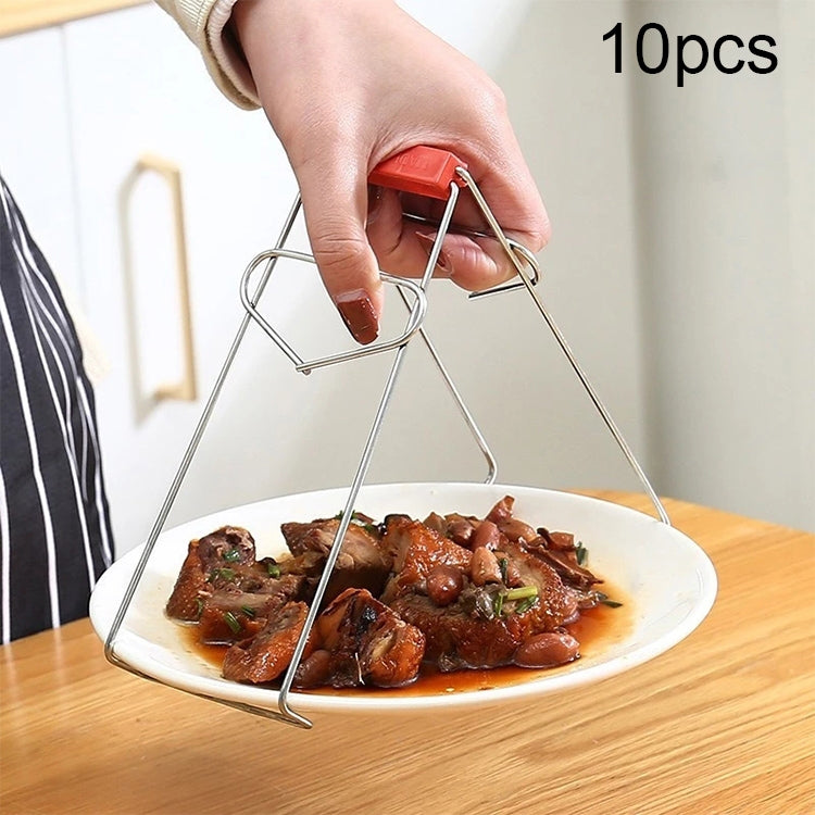 10pcs High Quality Kitchen Gadget Stainless Steel Pot Clip, Pot Clip Pot Clip