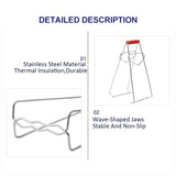 10pcs High Quality Kitchen Gadget Stainless Steel Pot Clip, Pot Clip