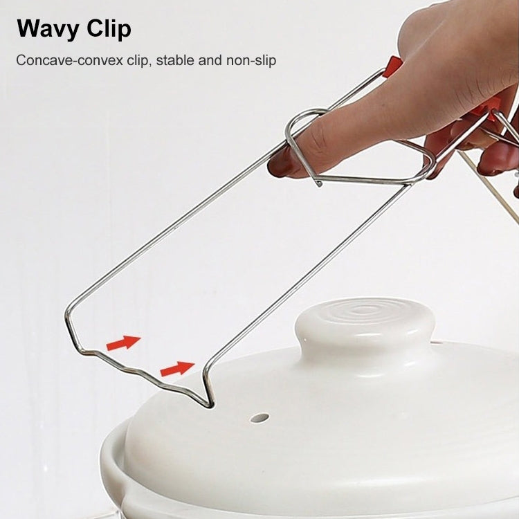 10pcs High Quality Kitchen Gadget Stainless Steel Pot Clip, Pot Clip