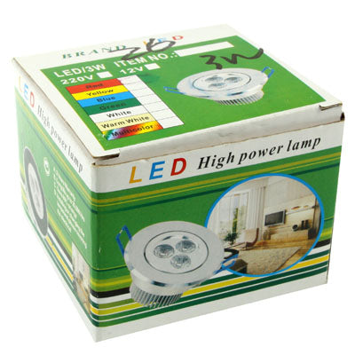 3 LED, AC 85-265V, White Light, Warm White Light