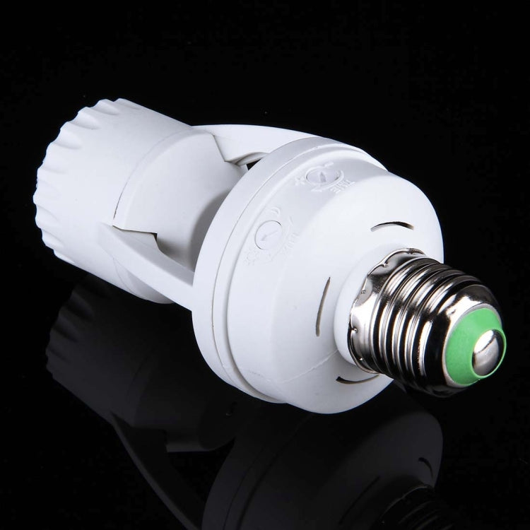 360 Degrees E27 60W PIR Motion Sensor Lamp Holder, Detection Range: Around 6m, AC 110-240V
