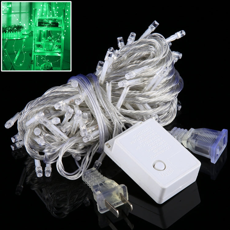 100 LEDs with End Joint & 8 Display Modes Controller for Christmas Party, AC 110V, US Plug, 100 LEDs AC 110V(Blue Light), 100 LEDs AC 110V(Green Light), 100 LEDs AC 110V(Colorful Light), 100 LEDs AC 110V(White Light), 100 LEDs AC 110V(Red Light)       ... 100 LEDs AC 110V(Green Light) S-LED-4320G