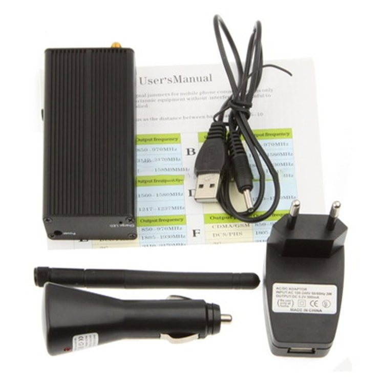 101B Black, Mini Portable WiFi/2.4G Signal Jammer (Coverage: 5~10 meters)