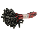 100 PCS 5.5 x 2.1mm DC Power Female Barrel Connector Adaptor for LED Light Controller, Length: 30cm