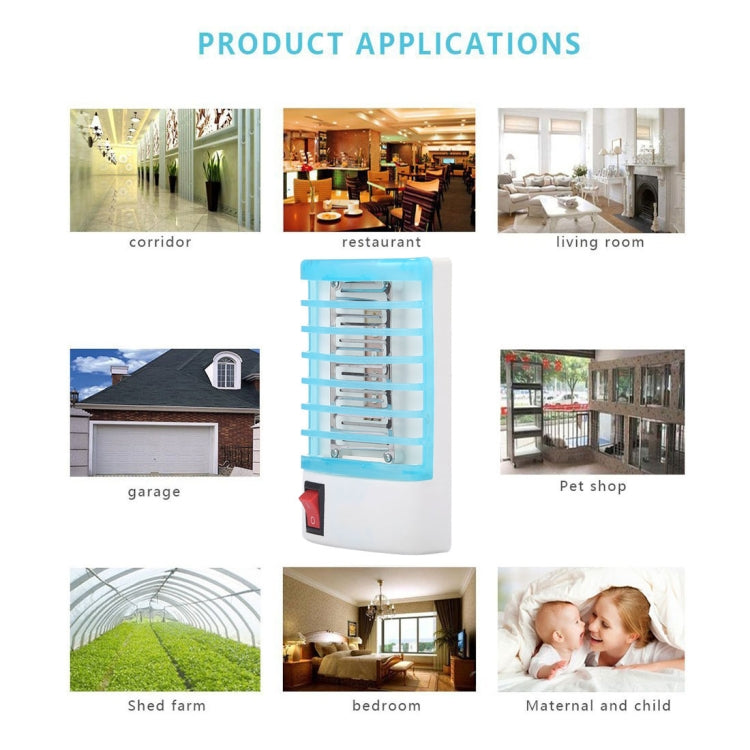 1W Efficient 4-LED Mosquito Killer Night Lamp, EU Plug, AC 220V, EU Plug