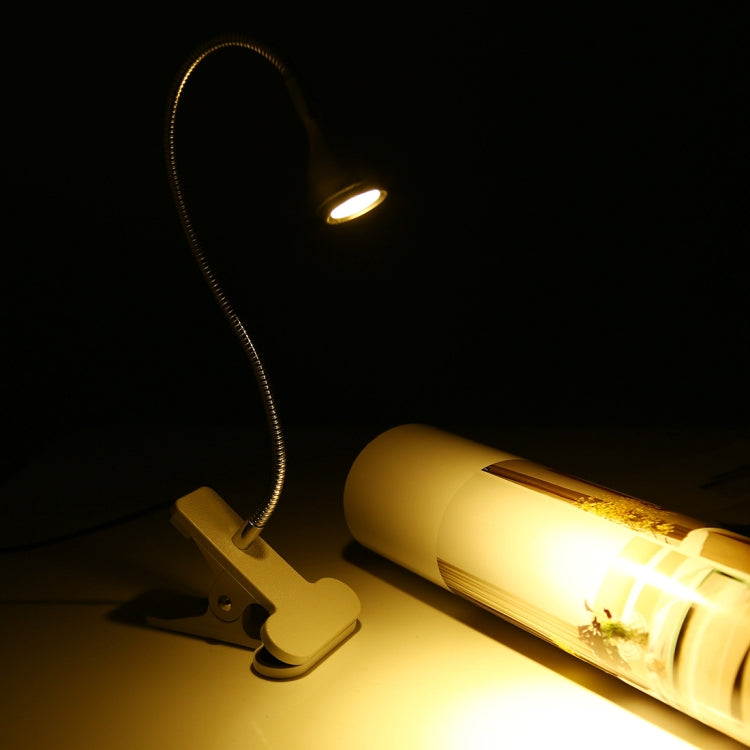3W 360 Degree Rotation USB Metal Flexible Neck LED Light with Switch & Clip (Warm White Light Silver), S-UL-3119, S-UL-3119A, S-UL-3119B, S-UL-3119S