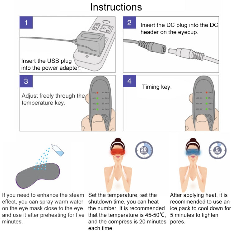 USB Charging Heating Steam Sleep Eye Mask
