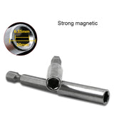 5 PCS 1/4 Electric Batch Head High Magnetism Connecting Rod Pistol Drill Extension Rod Sleeve Fast Turning Joint, Length: 150mm, 150mm Joint