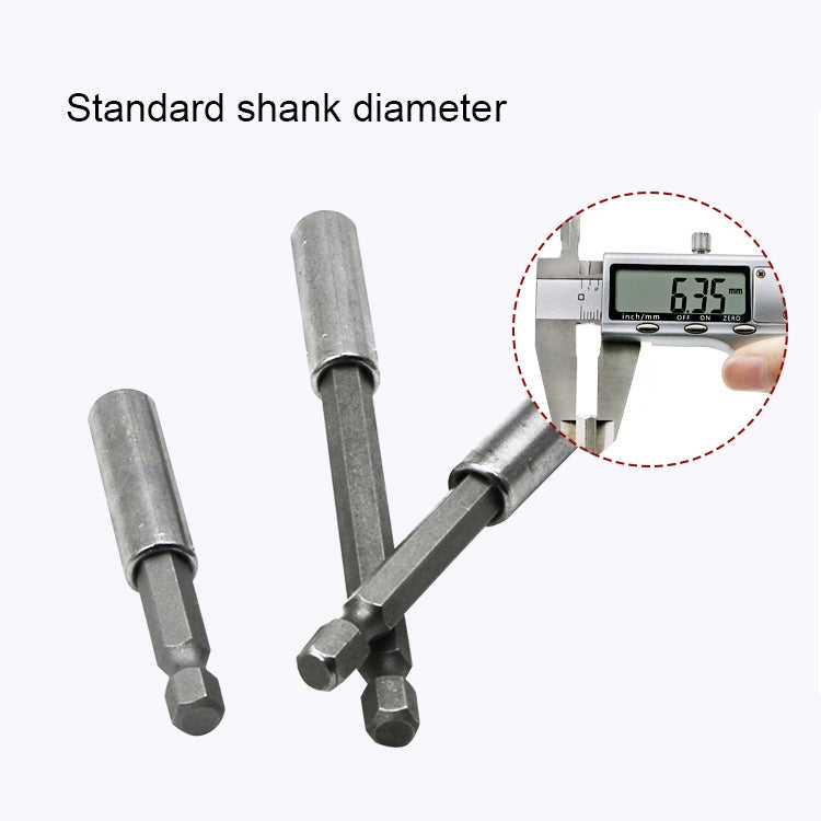 5 PCS 1/4 Electric Batch Head High Magnetism Connecting Rod Pistol Drill Extension Rod Sleeve Fast Turning Joint, Length: 100mm, 100mm Joint