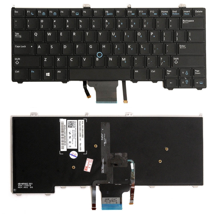 US Version Keyboard with Keyboard Backlight for DELL latitude 12 7000 E7240 E7440 E7420, For DELL latitude 12 (US) For DELL latitude 12 (US)