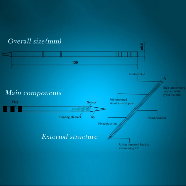 QUICKO T12-D4 Lead-free Soldering Iron Tip, T12-D4, T12-D08, T12-D12