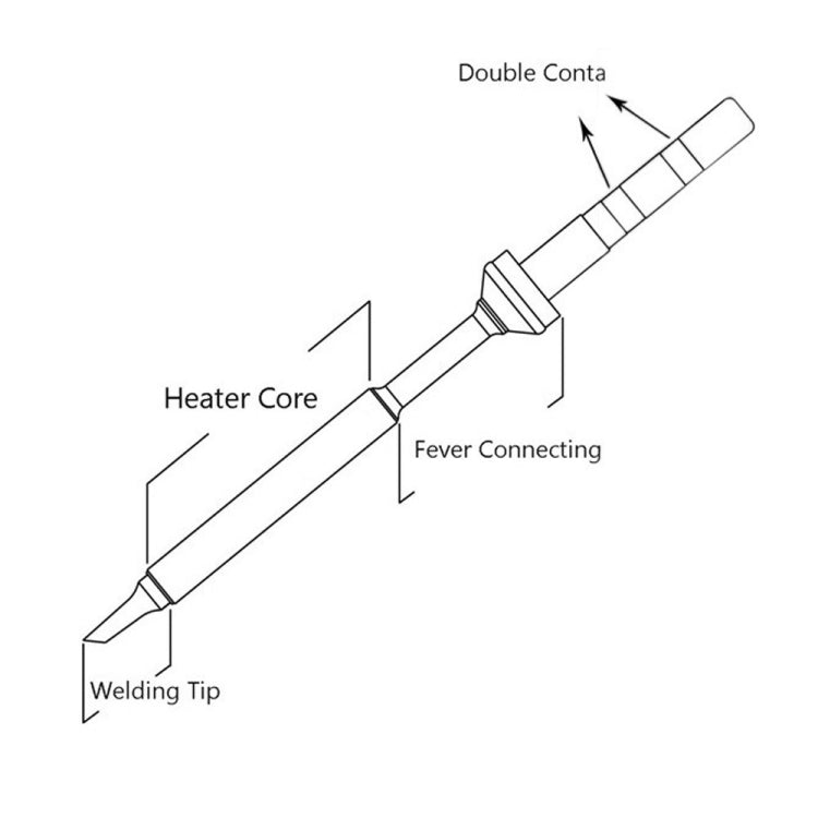 QUICKO TS100 Lead-free Electric Soldering Iron Tip, TS-KU, TS-KU, TS-B2, TS-BC2, TS-C4, TS-D24, TS-I, TS-ILS, TS-K