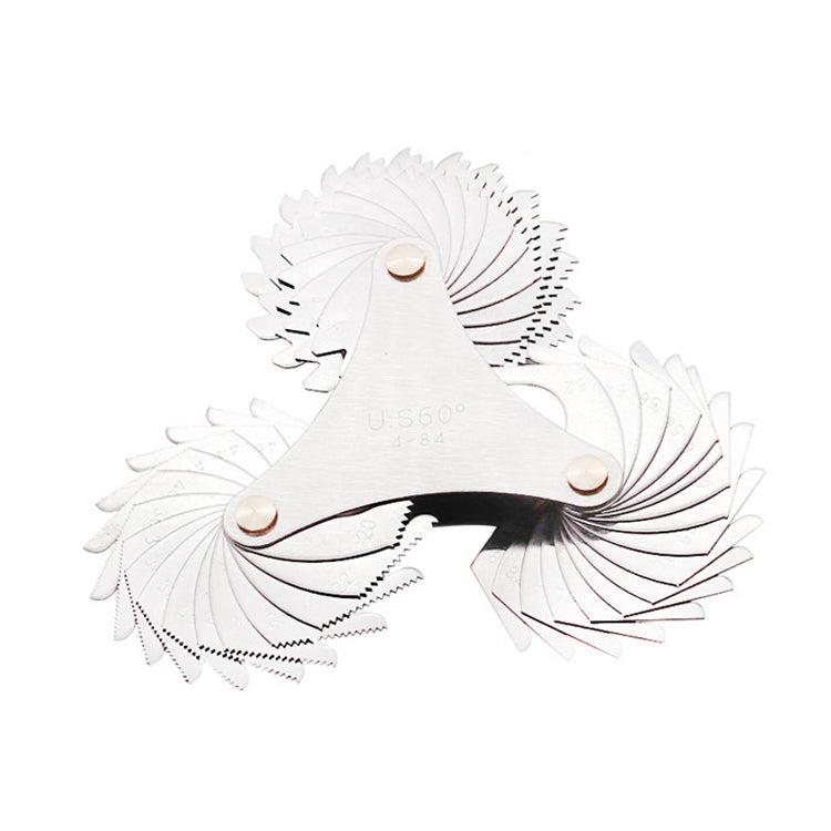 51 PCS US Screw Pitch Thread Blades 60 Degrees CR Stainless Steel Thread Gauge, 51 PCS Thread Gauge