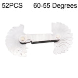 52 PCS Metric 60 Degrees +British 55 Degrees CR Stainless Steel Thread Gauge, 52 PCS Thread Gauge