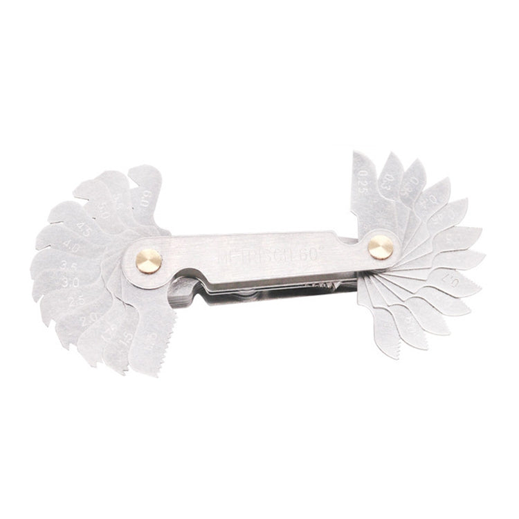 58 PCS Metric 60 Degrees +British 55 Degrees CR Stainless Steel Thread Gauge, 58 PCS Thread Gauge