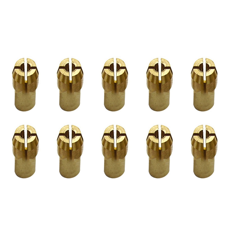 10 PCS Three-claw Copper Clamp Nut for Electric Mill Fittings，Bore diameter: 2.2mm, Bore diameter: 2.2mm