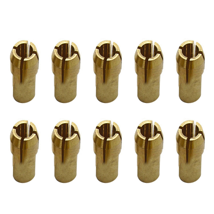 10 PCS Three-claw Copper Clamp Nut for Electric Mill Fittings，Bore diameter: 3.2mm, Bore diameter: 3.2mm