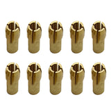 10 PCS Three-claw Copper Clamp Nut for Electric Mill Fittings，Bore diameter: 3.2mm, Bore diameter: 3.2mm