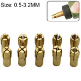 10 in 1 Three-claw Copper Clamp Nut for Electric Mill Fittings，Bore diameter: 0.5-3.2mm, Bore diameter: 0.5-3.2mm Bore diameter: 0.5-3.2mm