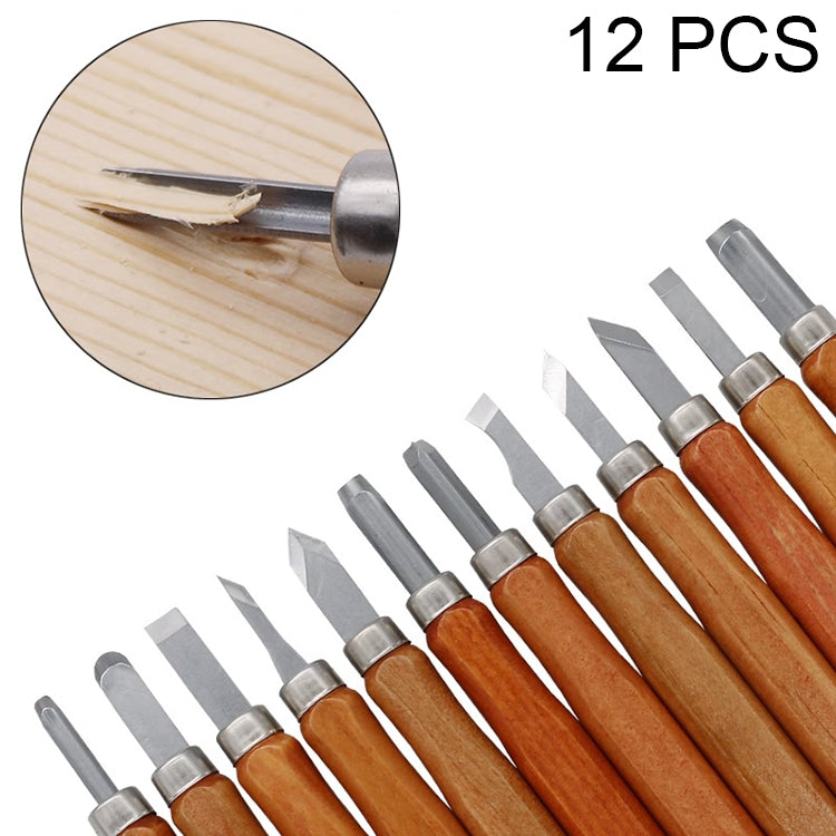 12 in 1 Wood Carving Chisels Knife Basic Woodcut Working Handmade Rubber Stamps Hand Tools, Chisels Knife Chisels Knife