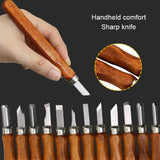12 in 1 Wood Carving Chisels Knife Basic Woodcut Working Handmade Rubber Stamps Hand Tools, Chisels Knife
