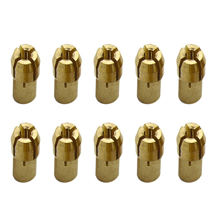 10 PCS Three-claw Copper Clamp Nut for Electric Mill Fittings，Bore diameter: 2.0mm, Bore diameter: 2.0mm