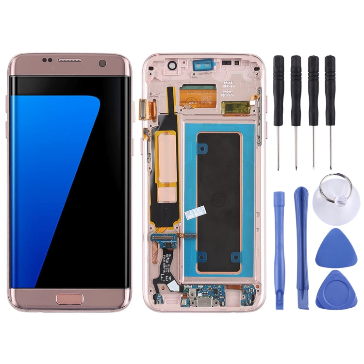 Original Super AMOLED Material LCD Screen and Digitizer Full Assembly(with Frame / Charging Port Flex Cable / Power Button Flex Cable / Volume Button Flex Cable) for Galaxy S7 Edge / G935F / G935FD, For Samsung Galaxy S7 Edge (Super AMOLED)           ...