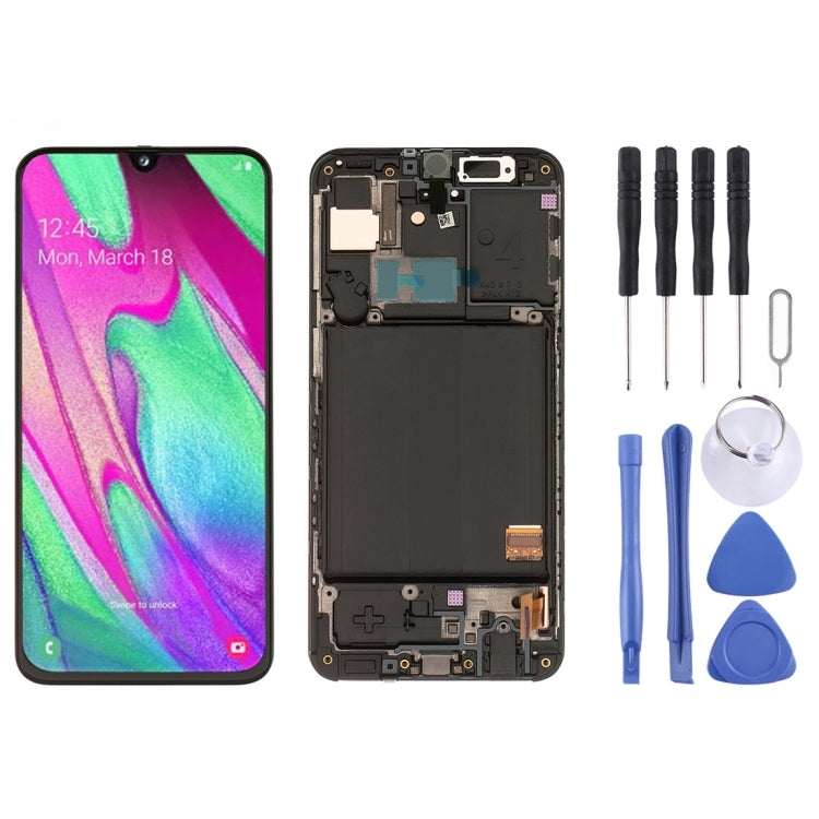 LCD Screen and Digitizer Full Assembly with Frame for Galaxy A40 SM-A405F, For Samsung Galaxy A40 (Frame) For Samsung Galaxy A40 (Frame)