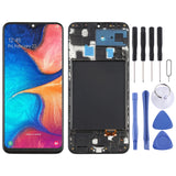 Original Super AMOLED Material LCD Screen and Digitizer Full Assembly with Frame for Galaxy A20, For Samsung Galaxy A20 (Super AMOLED) For Samsung Galaxy A20 (Super AMOLED)