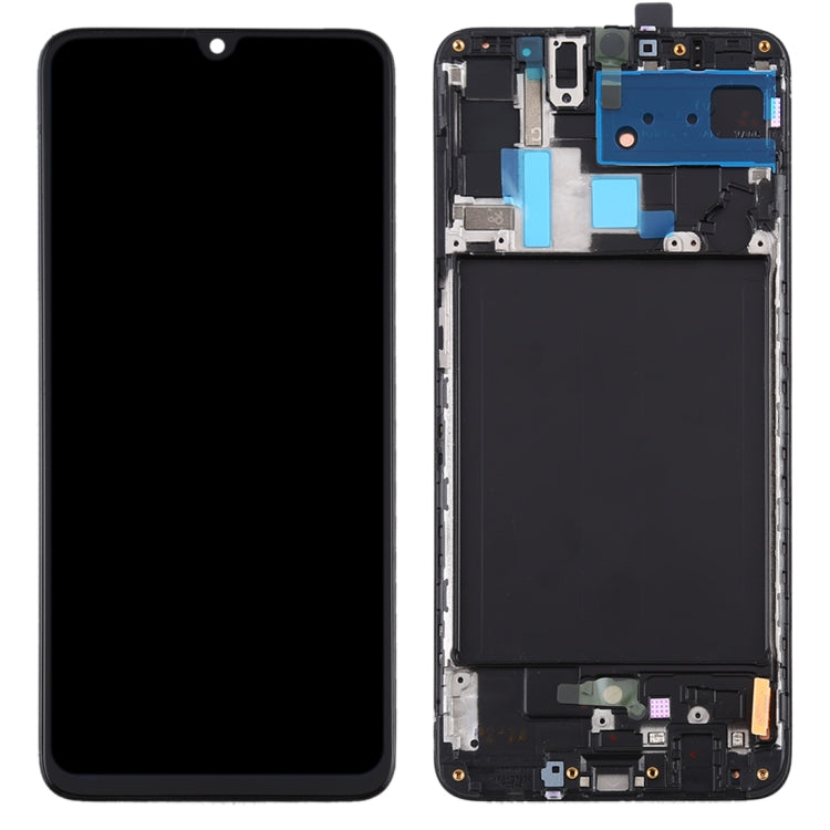Original Super AMOLED Material LCD Screen and Digitizer Full Assembly with Frame for Galaxy A70, For Samsung Galaxy A70 (Super AMOLED)