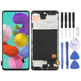 Original Super AMOLED Material LCD Screen and Digitizer Full Assembly with Frame for Galaxy A51 4G, For Samsung Galaxy A51 4G(Original with Frame) For Samsung Galaxy A51 4G(Original with Frame)