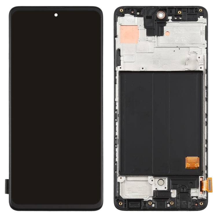 Original Super AMOLED Material LCD Screen and Digitizer Full Assembly with Frame for Galaxy A51 4G, For Samsung Galaxy A51 4G(Original with Frame)
