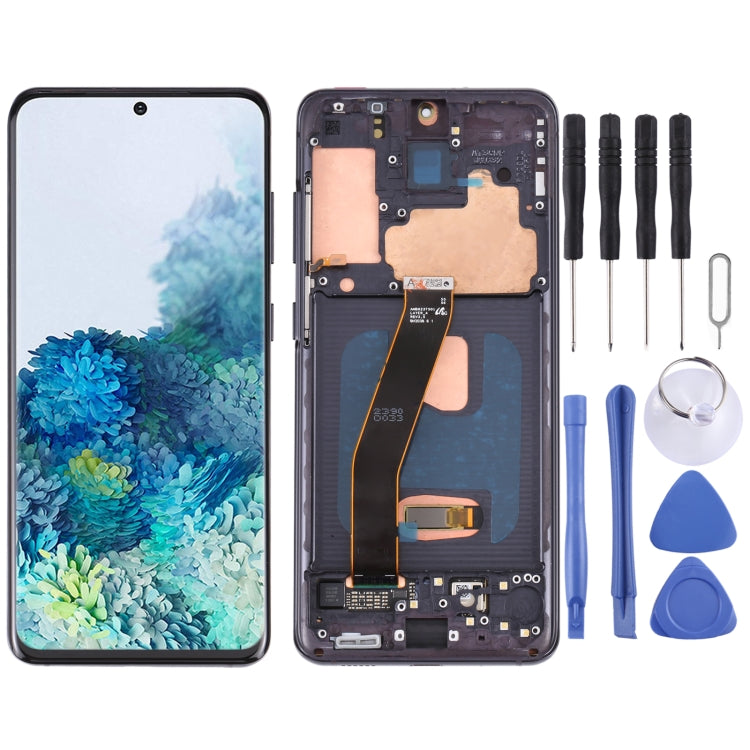 Original Dynamic AMOLED Material LCD Screen and Digitizer Full Assembly with Frame for Samsung Galaxy S20 4G SM-G980, For Samsung Galaxy S20 4G(Frame), For Samsung Galaxy S20 4G, For Samsung Galaxy S20 4G (Original)(Blue) For Samsung Galaxy S20 4G(Frame) Black