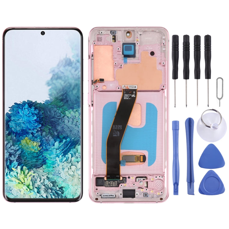 Original Dynamic AMOLED Material LCD Screen and Digitizer Full Assembly with Frame for Samsung Galaxy S20 4G SM-G980, For Samsung Galaxy S20 4G(Frame), For Samsung Galaxy S20 4G, For Samsung Galaxy S20 4G (Original)(Blue) For Samsung Galaxy S20 4G Pink