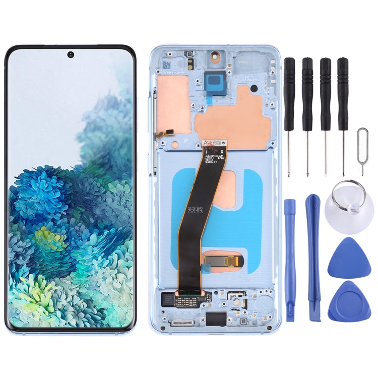 Original Dynamic AMOLED Material LCD Screen and Digitizer Full Assembly with Frame for Samsung Galaxy S20 4G SM-G980, For Samsung Galaxy S20 4G(Frame), For Samsung Galaxy S20 4G, For Samsung Galaxy S20 4G (Original)(Blue) For Samsung Galaxy S20 4G (Original)(Blue) Blue