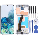 Original Dynamic AMOLED Material LCD Screen and Digitizer Full Assembly with Frame for Samsung Galaxy S20 4G SM-G980, For Samsung Galaxy S20 4G(Frame), For Samsung Galaxy S20 4G, For Samsung Galaxy S20 4G (Original)(Blue) For Samsung Galaxy S20 4G Silver