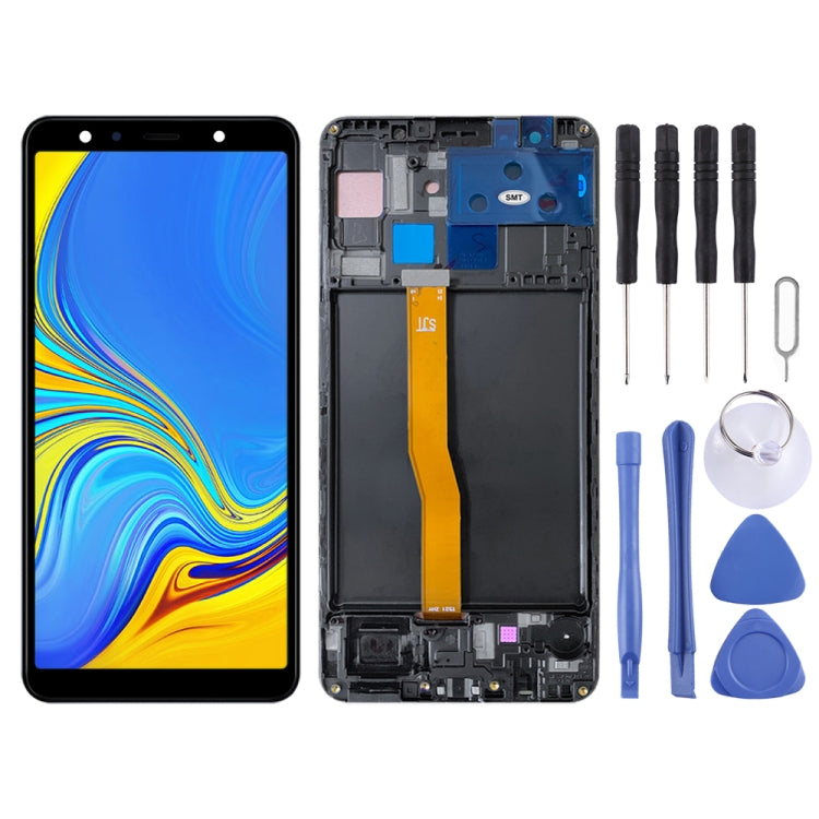 Original LCD Screen and Digitizer Full Assembly With Frame for Samsung Galaxy A7 (2018) SM-A750, For Samsung Galaxy A7 (2018)(Original) For Samsung Galaxy A7 (2018)(Original)