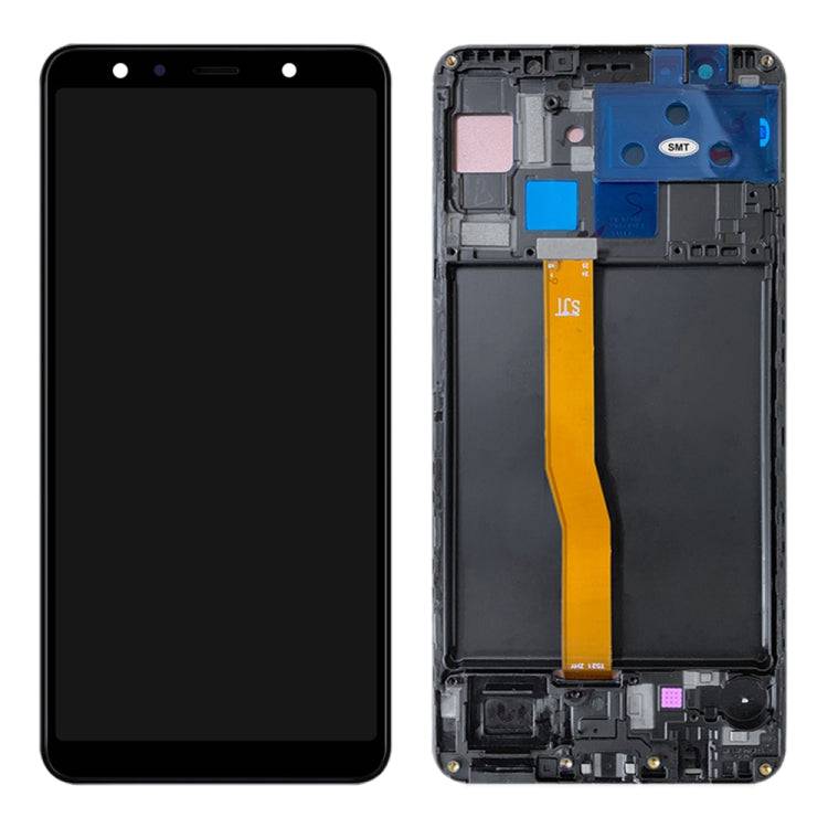 Original LCD Screen and Digitizer Full Assembly With Frame for Samsung Galaxy A7 (2018) SM-A750, For Samsung Galaxy A7 (2018)(Original)