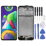 Original LCD Screen and Digitizer Full Assembly With Frame for Samsung Galaxy M21 SM-M215, For Samsung Galaxy M21 (Original) For Samsung Galaxy M21 (Original)