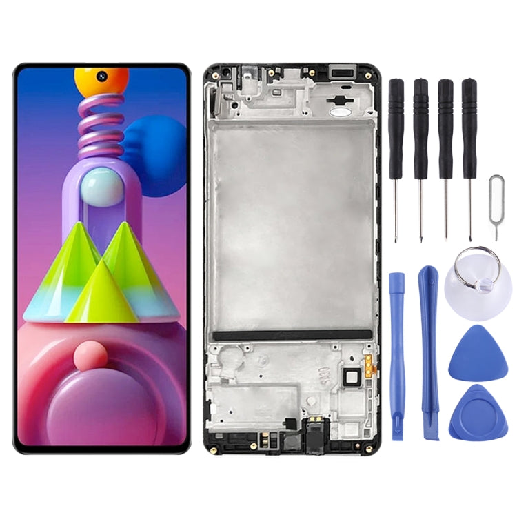 Original LCD Screen and Digitizer Full Assembly With Frame for Samsung Galaxy M51 SM-M515, For Samsung Galaxy M51(Original) For Samsung Galaxy M51(Original)