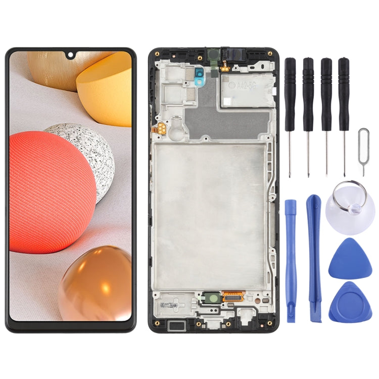 Original LCD Screen and Digitizer Full Assembly with Frame for Samsung Galaxy A42 5G SM-A426, For Samsung Galaxy A42 5G (Original) For Samsung Galaxy A42 5G (Original)