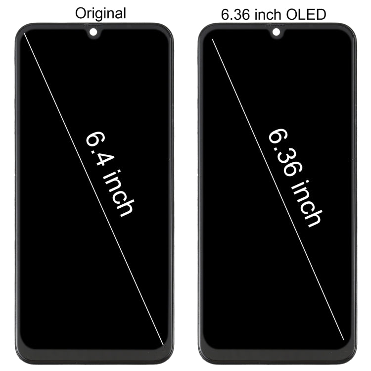 6.36 inch OLED Material LCD Screen and Digitizer Full Assembly with Frame for Samsung Galaxy M21 SM-M215, For Samsung Galaxy M21 (6.36 inch OLED)