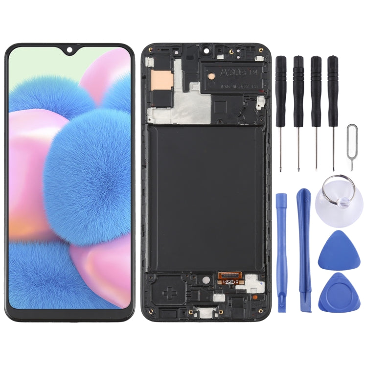 6.36 inch OLED Material LCD Screen and Digitizer Full Assembly with Frame for Samsung Galaxy A30S SM-A307, For Samsung Galaxy A30S (6.36 inch OLED) For Samsung Galaxy A30S (6.36 inch OLED)