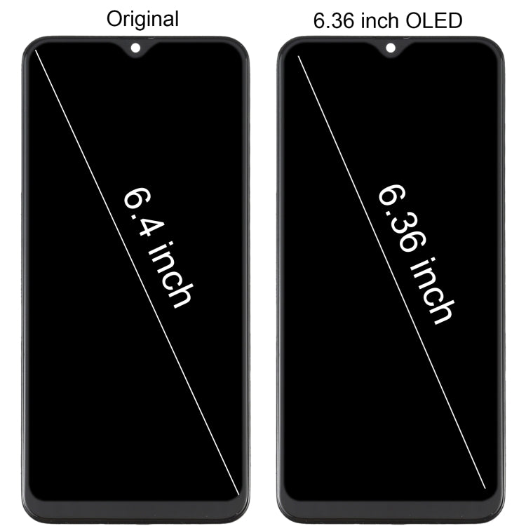 6.36 inch OLED Material LCD Screen and Digitizer Full Assembly with Frame for Samsung Galaxy A30S SM-A307, For Samsung Galaxy A30S (6.36 inch OLED)