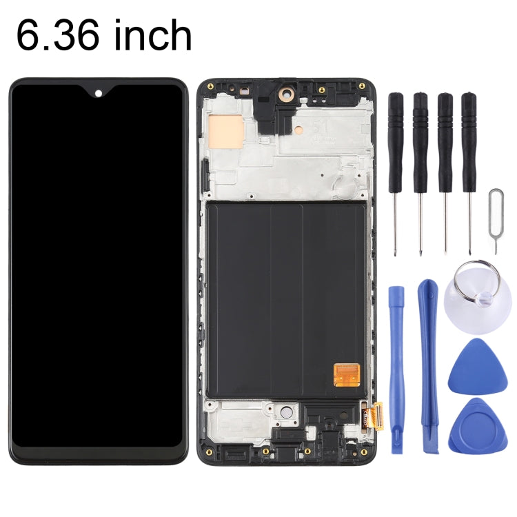 OLED Material LCD Screen and Digitizer Full Assembly with Frame for Samsung Galaxy A51 4G SM-A515(6.36 inch), For Samsung Galaxy A51 4G (OLED)