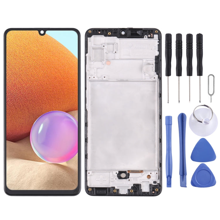 Original LCD Screen and Digitizer Full Assembly With Frame for Samsung Galaxy A32 SM-A325(4G Version), For Samsung Galaxy A32 (4G) For Samsung Galaxy A32 (4G)