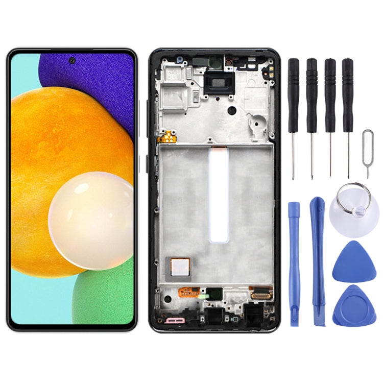Original LCD Screen and Digitizer Full Assembly With Frame for Samsung Galaxy A52 SM-A526(5G Version), For Samsung Galaxy A52 (5G) For Samsung Galaxy A52 (5G)